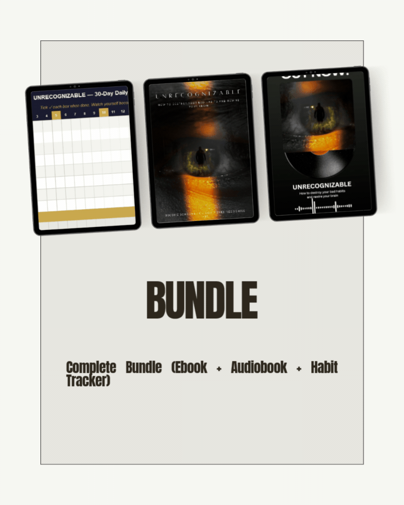 UNRECOGNIZABLE: Complete Bundle (Ebook + Audiobook + Habit Tracker)