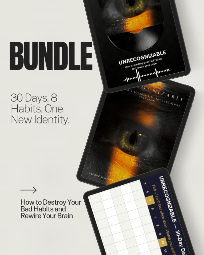 UNRECOGNIZABLE: Complete Bundle (Ebook + Audiobook + Habit Tracker)